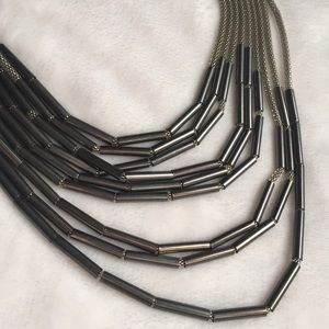 Gorgeous multi strand metal necklace